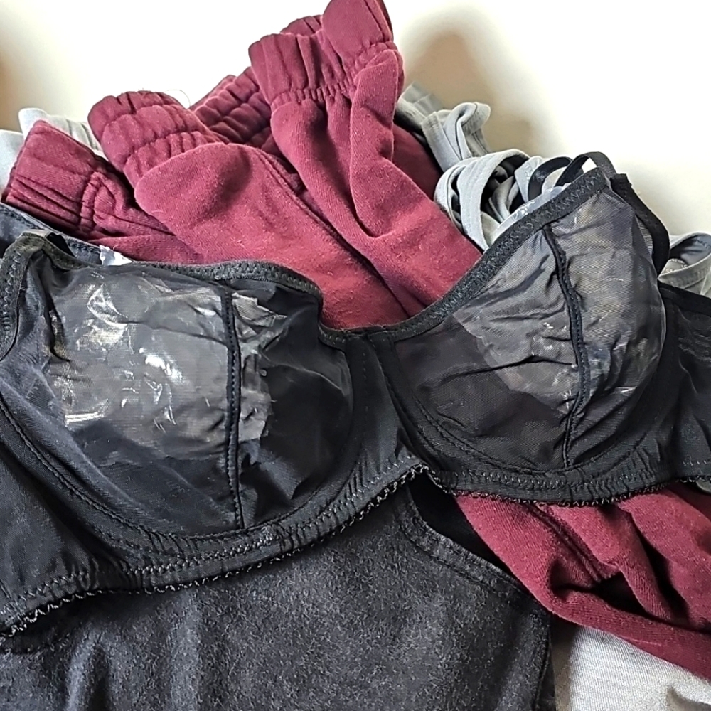 New Black Mesh Bra/Panty Set